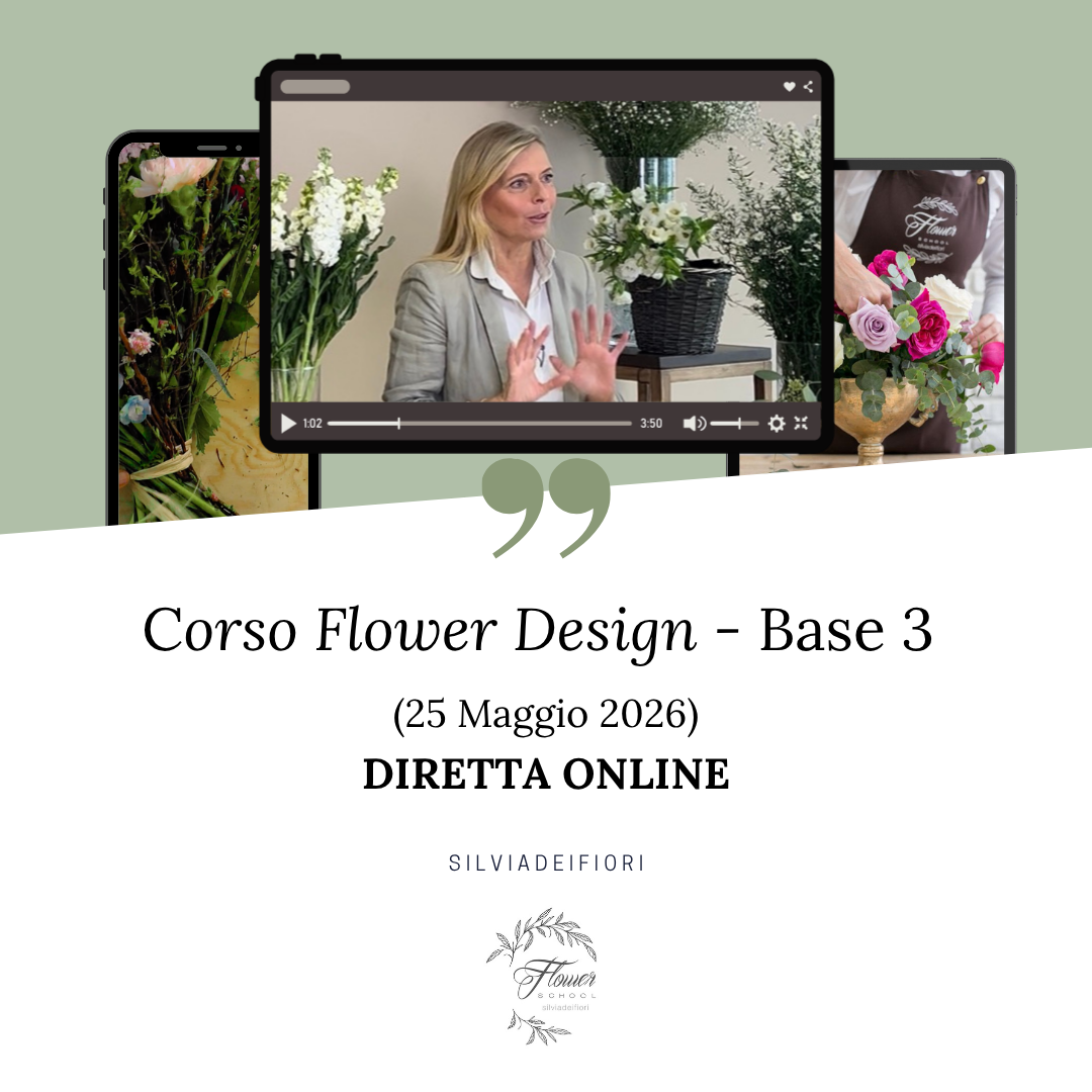 Corso flower design in diretta online - base 3