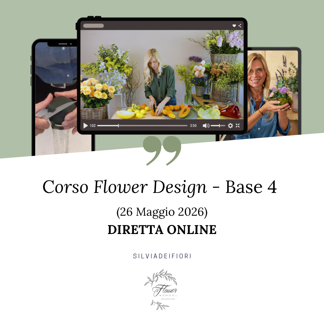 Corso flower design in diretta online - base 4
