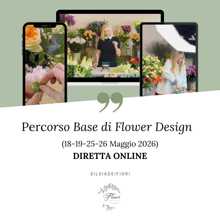 Percorso base flower design in diretta online